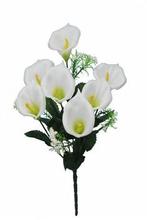 Calla Boeketje 5 knoppen met Gips Wit, Huis en Inrichting, Woonaccessoires | Kunstplanten en Kunstbloemen, Nieuw