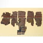 Oud-Egyptisch Papyrus Fragmenten van Papyrus met Anubis en, Antiek en Kunst