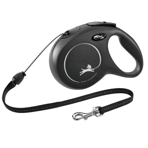 Flexi lijn classic m, 8 m, koord, tot 20kg zwart - kerbl, Dieren en Toebehoren, Honden-accessoires, Nieuw