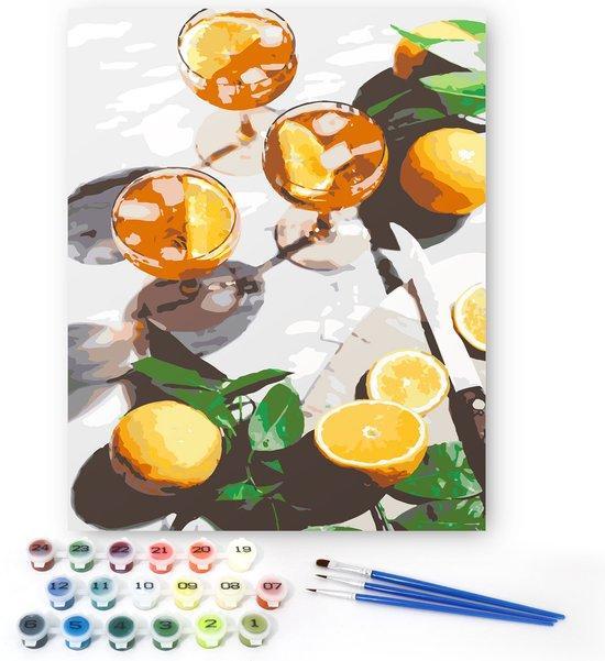 2dekans | Rubye® Schilderen Op Nummer Volwassenen – Oranje, Huis en Inrichting, Woonaccessoires | Schilderijen, Tekeningen en Foto's