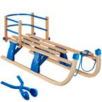 tectake Houten slee Vivian, opklapbaar met rugleuning en tre, Verzenden, Nieuw