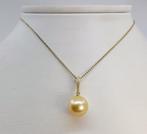 Ketting met hanger - 14 karaat Geel goud - 0.04ct. tw. -
