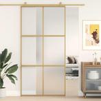 vidaXL Schuifdeur 102,5x205 cm mat ESG-glas en aluminium, Doe-het-zelf en Bouw, Verzenden, Nieuw