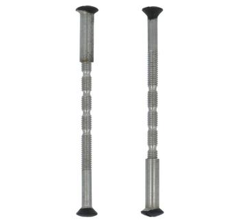 Patentbouten met huls M4x65 lenskop mat zwart, Klink of Kruk