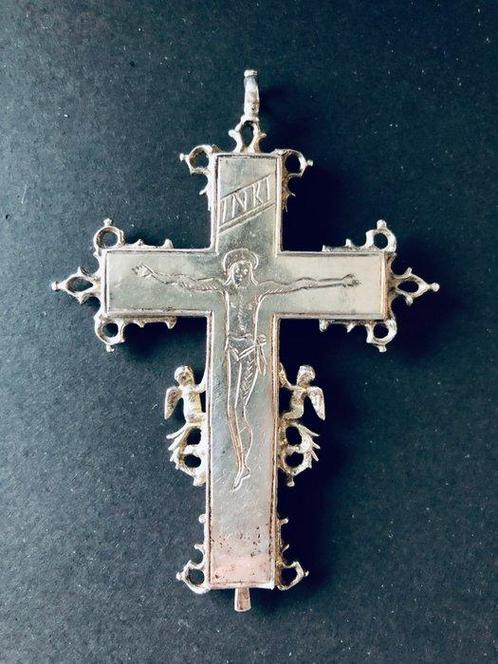 Kruis - Zilver - 1750-1800 - Reliek borstkruis, Antiek en Kunst, Kunst | Niet-Westerse kunst