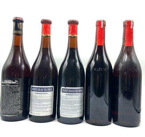 1969 , 1974, 1979 Fontanafredda Barbaresco & 1980, 1986, Verzamelen, Wijnen