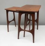 Set bijzettafels - Teak - Set Twee teak Bijzettafels