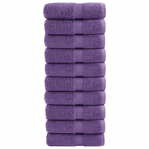 vidaXL Gastendoekjes SOLUND 10 st 600 g/m² 30x50 cm paars, Huis en Inrichting, Badkamer | Badtextiel en Accessoires, Nieuw, Verzenden