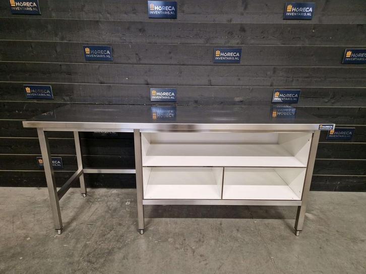 Werkbank | trespa | RVS | 200cm, Zakelijke goederen, Horeca | Meubilair en Inrichting, Gebruikt