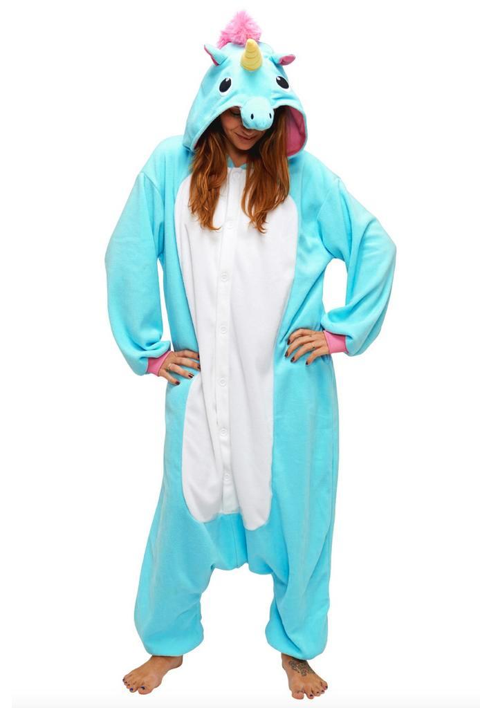 hoogtepunt bron Doen ② Onesie eenhoorn pak blauw unicorn kostuum XS-S huispak 152 1 — Costumes  de carnaval & Vêtements de fête — 2ememain