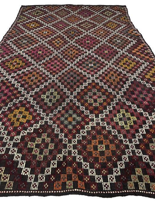 Turkse geometrie - Kelim - 192 cm - 319 cm, Huis en Inrichting, Stoffering | Tapijten en Vloerkleden