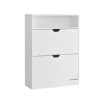 Schoenenkast Wit - 2 Kleppen | Retour Deal | Nu -40%, Huis en Inrichting, Verzenden, Nieuw