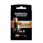 Duracell batterij alk optimum aa 4x