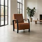 Leren fauteuil Glory - Vintage Cognac (cognac), Maison & Meubles, Fauteuils, Ophalen of Verzenden