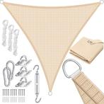 Schaduwdoek - Zonnezeil - Driehoek - 3x3x3 m - Creme - KESSE, Verzenden, Nieuw