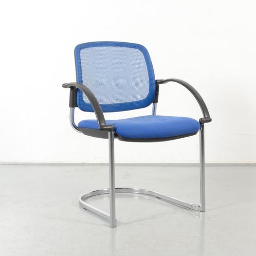 Topstar vergaderstoel, blauw, sledeframe, Huis en Inrichting, Stoelen, Gebruikt, Ophalen of Verzenden