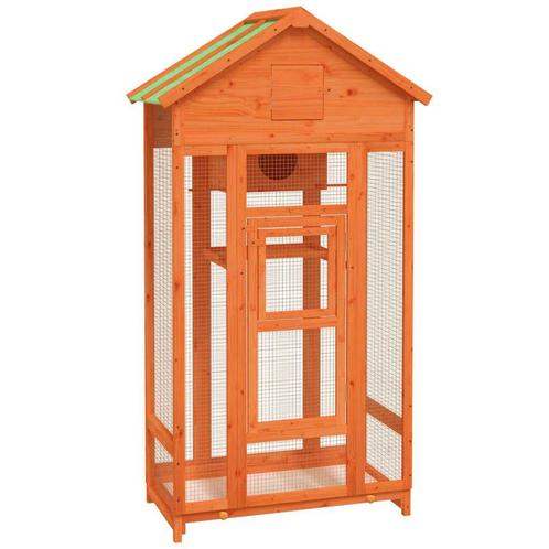 Bruine Voliere 170cm - Retour deal - Mooie korting voor v..., Dieren en Toebehoren, Vogels | Hokken en Kooien, Nieuw, Hout, Verzenden