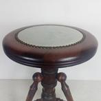 Kruk - Antieke pianokruk, in hoogte verstelbaar - Staal, Eik