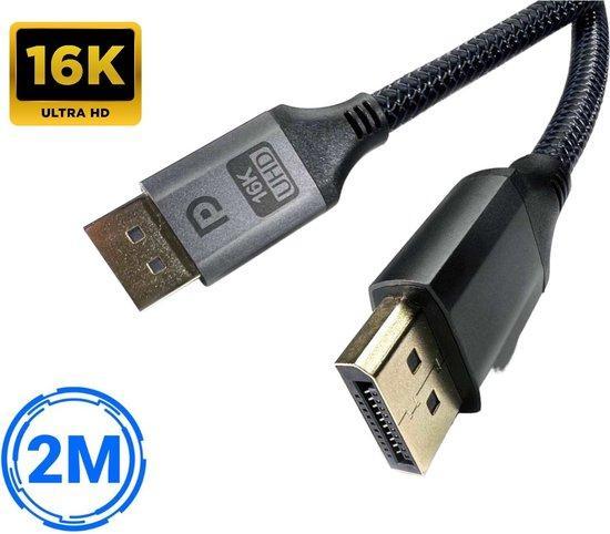 2dekans | DisplayPort Kabel 2.1 - 16K@60Hz/8K@120Hz/4K@144Hz, Computers en Software, Pc- en Netwerkkabels, Ophalen of Verzenden