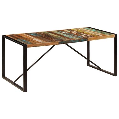 vidaXL Eettafel 180x90x75 cm massief gerecycled hout, Huis en Inrichting, Tafels | Eettafels, Nieuw, Verzenden