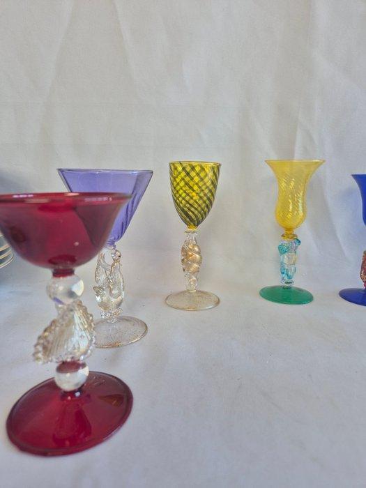 Murano - murano - Drinkset (10) - Glas - Tipetti veneziane, Antiek en Kunst, Antiek | Glaswerk en Kristal