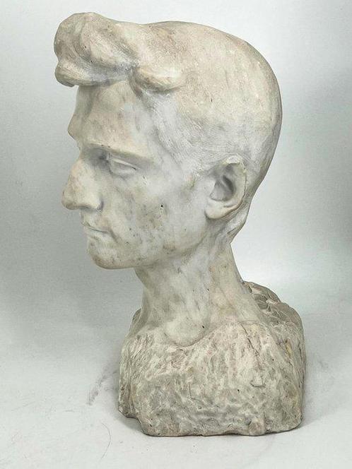Ezio Ceccarelli (1865-1927) - Sculpture, Ritratto di giovane, Antiek en Kunst, Antiek | Keramiek en Aardewerk
