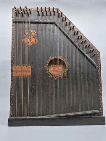 Antike Zither aus Holz | Spielbereit & voll funktionsfähig |