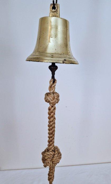 Scheepsbel - Brons - Met lange allemansend, Antiek en Kunst, Curiosa en Brocante