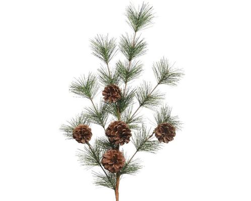 Dennengroen kerstgroen met dennenappels 50 cm, Huis en Inrichting, Woonaccessoires | Kunstplanten en Kunstbloemen, Nieuw