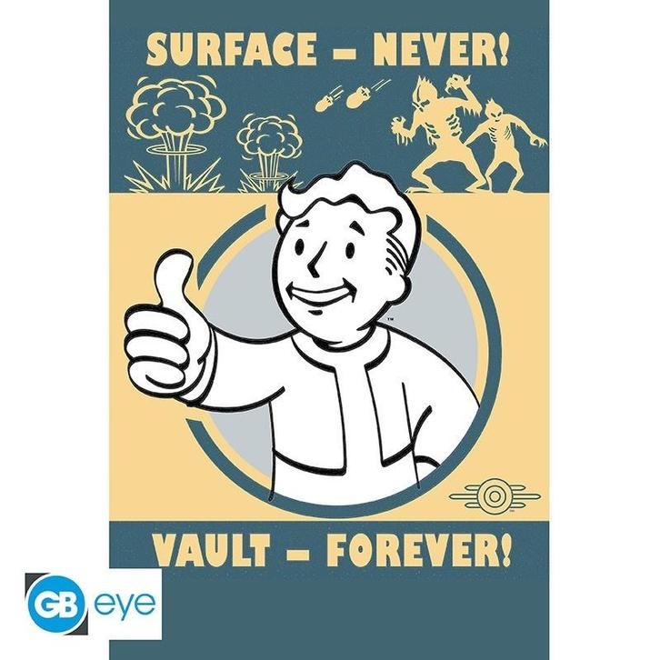 Fallout Vault Forever Poster 91.5 x 61 cm, Verzamelen, Film en Tv, Nieuw, Ophalen of Verzenden