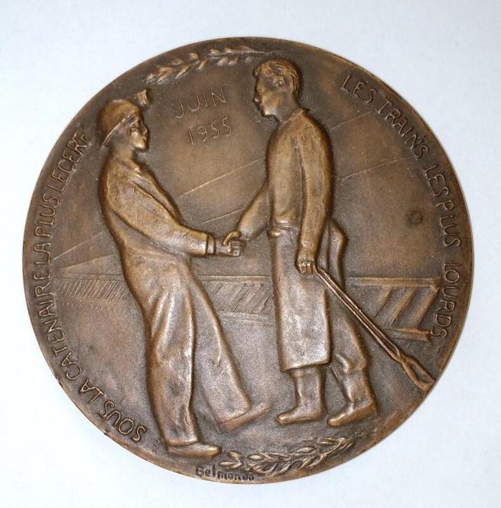 France Medaille Eisenbahn Sncf Nord-ost-elektrifizierung..., Timbres & Monnaies, Pièces & Médailles, Envoi