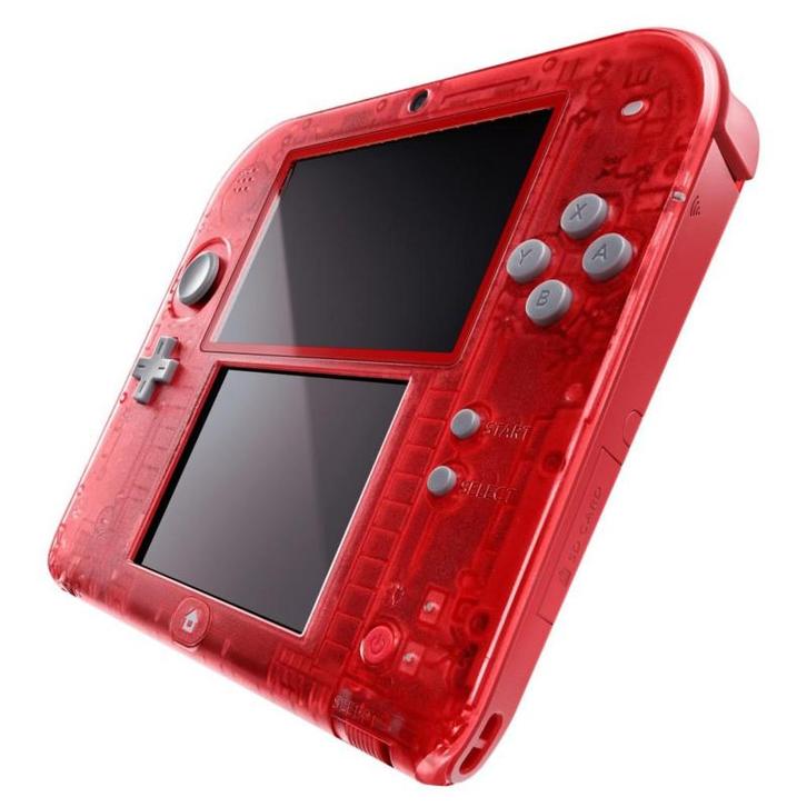 Nintendo 2DS Transparant Rood (Nette Staat & Krasvrije Sc..., Games en Spelcomputers, Spelcomputers | Nintendo 2DS en 3DS, Zo goed als nieuw