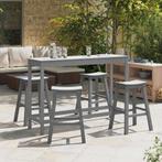 vidaXL Tuin Bar Set 4 pcs Lichtgrijs HDPE, Tuin en Terras, Verzenden, Nieuw