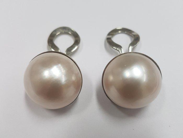 Oorbellen - 18 karaat Witgoud - Vintage parel oorbellen, Handtassen en Accessoires, Oorbellen