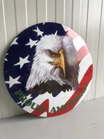 AMERICAN EAGLE op nationale vlag 50cm porseleinen emaille