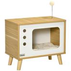 TRUUSK Kattenhuis in TV-ontwerp - Speelbal en Kussen Inbegre, Verzenden, Nieuw