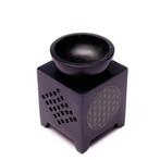 Olieverdamper Zeepsteen Vierkant Bloem des Levens Zwart, Sport en Fitness, Gezondheidsproducten en Wellness, Ophalen of Verzenden