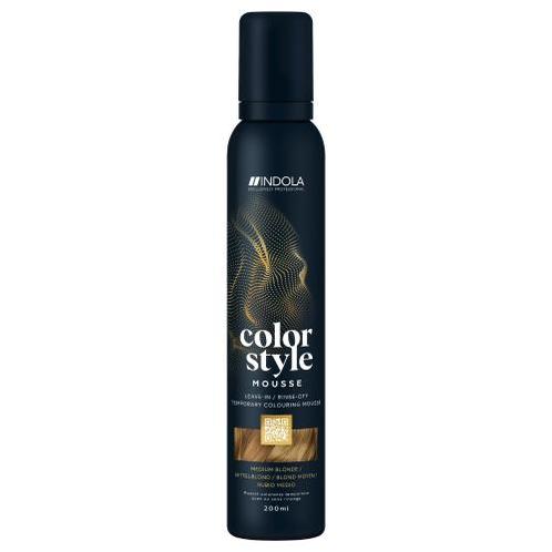 Indola Color Style Mousse 200ml Medium Blonde (Kleurmousse), Handtassen en Accessoires, Uiterlijk | Haarverzorging, Nieuw, Verzenden