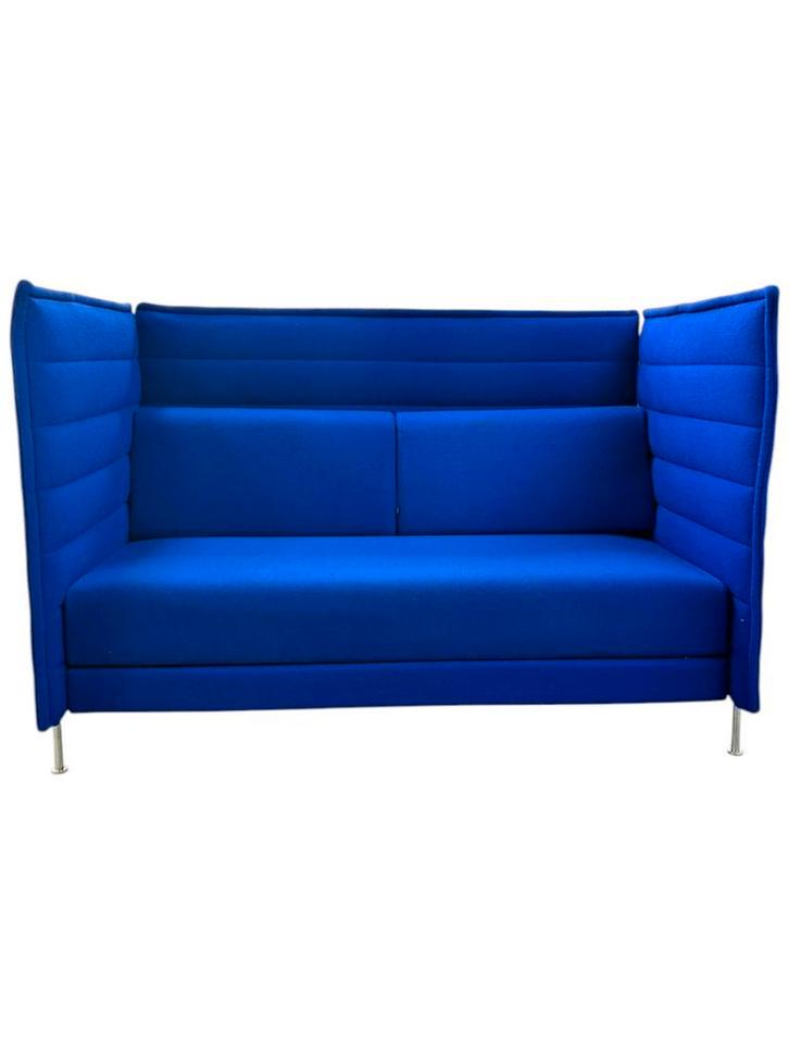 Vitra Alcove - Akoestische Bank - Blauwe Stof - Highback, Huis en Inrichting, Bureaustoelen, Bureaustoel, Blauw, Zo goed als nieuw