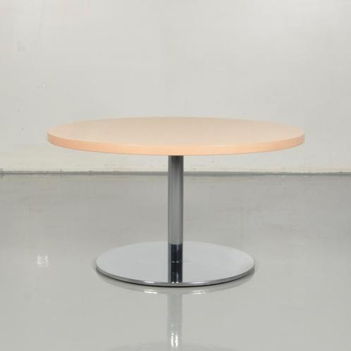 Salontafel Kusch + Co 8800 Volpe - Ahorn blad - 80 cm ø, Huis en Inrichting, Tafels | Salontafels, Gebruikt, Ophalen of Verzenden