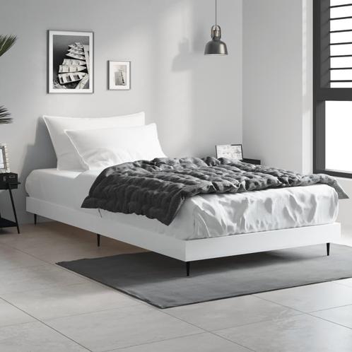 vidaXL Bedframe bewerkt hout wit 90x200 cm, Maison & Meubles, Chambre à coucher | Lits, Envoi