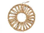 Metalen ring met Raffia Straw wreath 38 cm Basis homedeco