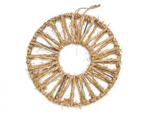 Metalen ring met Raffia Straw wreath 38 cm Basis homedeco, Hobby & Loisirs créatifs, Bricolage