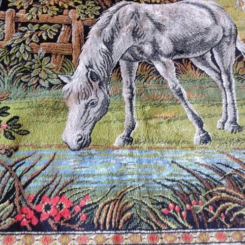 Wandtapijt - 120 cm - 200 cm - Vintage fluwelen wandtapijt, Antiek en Kunst, Antiek | Tapijten, Tafelkleden en Textiel