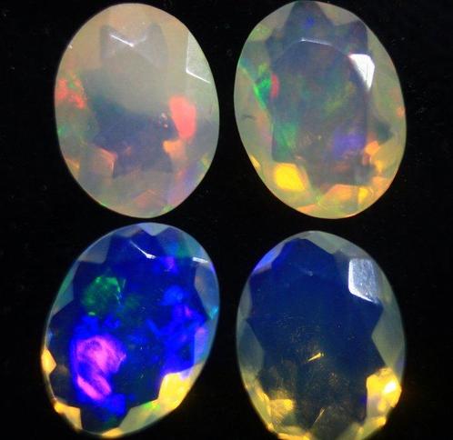 Opales éthiopiennes en cristal de 2,50 Ct. à facettes -, Verzamelen, Mineralen en Fossielen