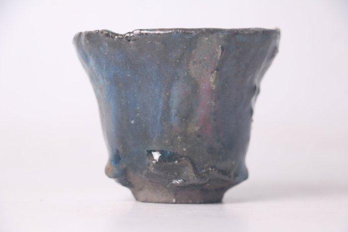 Groen geglazuurd sakébeker met originele doos - Keramiek -, Antiquités & Art, Antiquités | Autres Antiquités