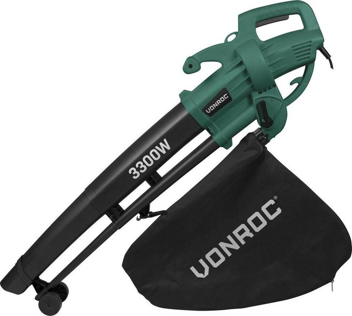 2dekans | VONROC Bladblazer – Zuigen & Versnipperen – 3300 W, Doe-het-zelf en Bouw, Gereedschap | Overige machines, Ophalen of Verzenden