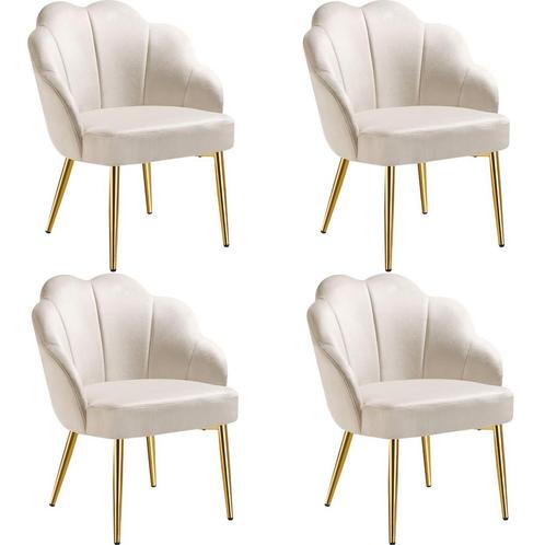 tectake Cocktail stoel Hellen, gestoffeerd met fluwelen bekl, Huis en Inrichting, Stoelen, Verzenden