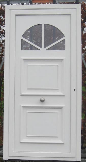 aluminium buitendeur , voordeur , deur 104 x 212 wit, Bricolage & Construction, Fenêtres & Moustiquaires, Enlèvement ou Envoi