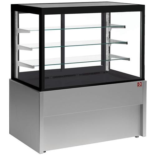 Koelvitrine | 550L | Zwart/Grijs | +2°C/+6°C | 4 Schappen |, Zakelijke goederen, Horeca | Keukenapparatuur, Nieuw in verpakking
